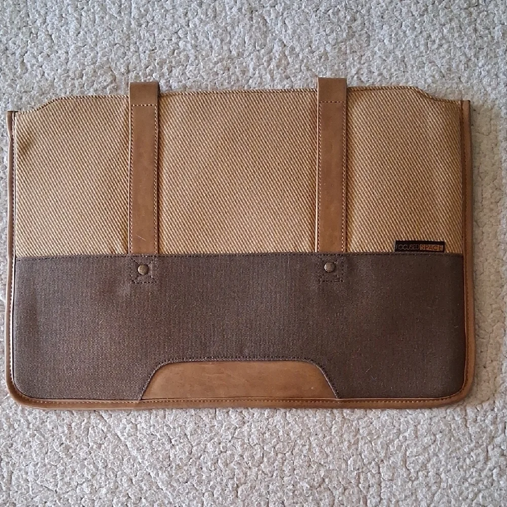Elegant Two-Tone Men's Laptop Bag